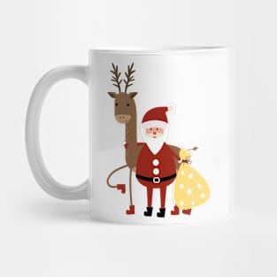 Santa Claus and reindeer Mug